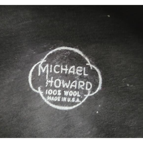 Michael Howard 100% Wool Bowler Hat Black Rolled Rim Great Condition Women USA - Picture 2 of 8